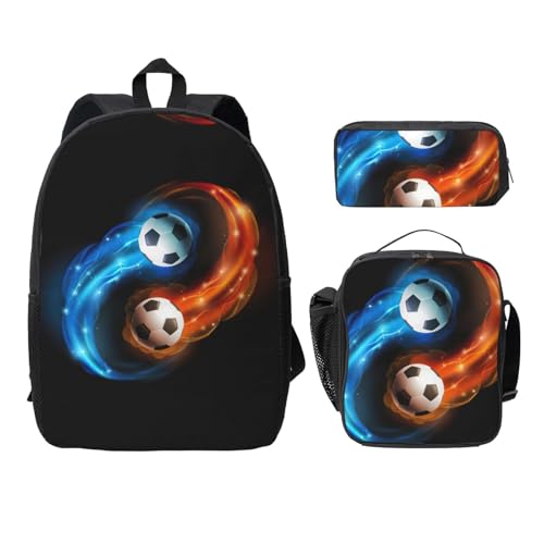 Sac à dos foot léger et résistant EdWal ensemble 3 pièces avec sac isotherme repas