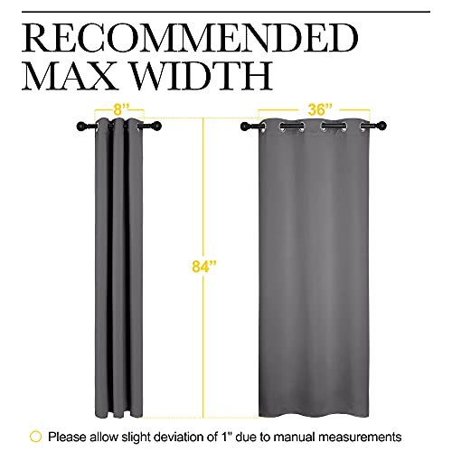 Nicetown NTGMBLKSLD24284C1 Noise Reducing Blackout Curtains 84 Inch Long thumb #7