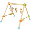 Bieco Speeltrapezium; speelboog van hout met figuren en ballen; speelboog van hout voor baby’s, speeltrapeziumhout…