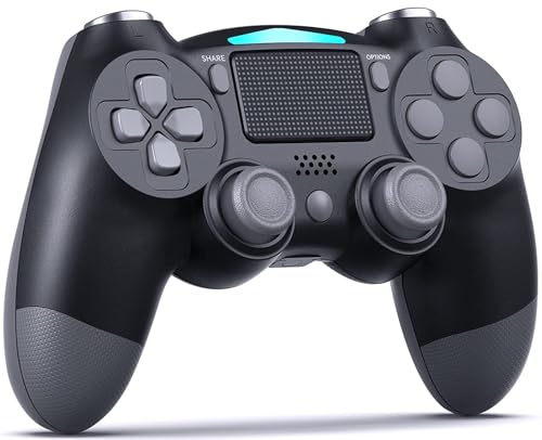 BJXOZ Wireless Controller für PS4, mit Vibration, Kopfhörerbuchse, 6-Achsen Gyro Sensor, Screenshot, Touchpanel, Gamepad für PS4/Slim/Pro/PC
