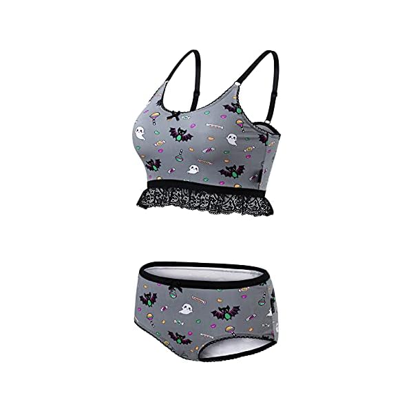 Littleforbig-Lacy-Trim-Damen-Nachtwaesche-Traeger-Nachtwaesche-Cami-Top-Shorts-Dessous-Bralette-Loungewear-Set-Sugar-Bat Littleforbig Lacy Trim Damen Nachtwäsche Träger Nachtwäsche Cami Top Shorts Dessous Bralette Loungewear Set - Sugar Bat