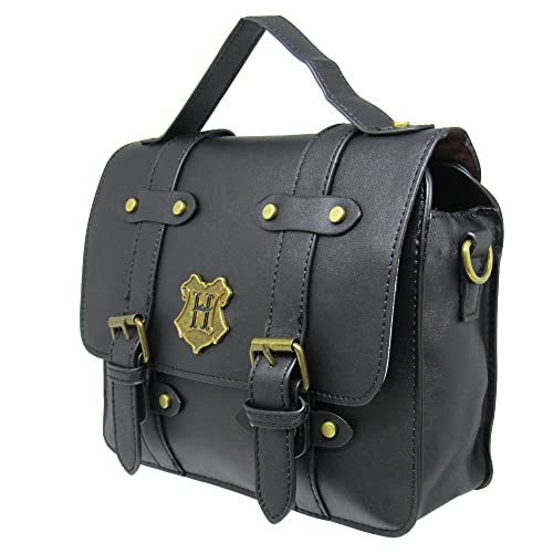 Bolsa Baú Tiracolo Hogwarts Metálico Preto - Harry Potter Original