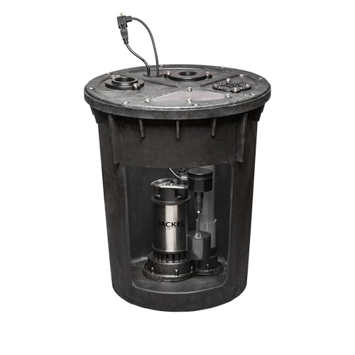 JACKEL 1/2 HP Pre-Plumbed Sump Pump System (Model: JPACK22S-250V)