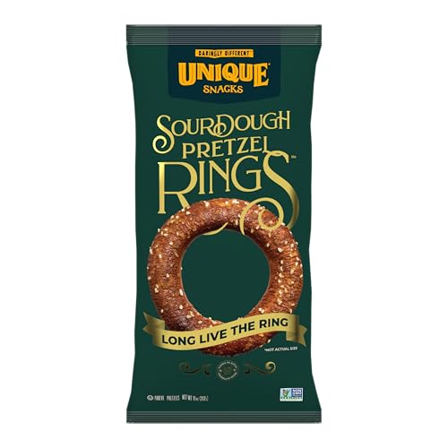 Unique Snacks Sourdough Craft Beer Pretzel Rings, Delicious Homestyle Baked