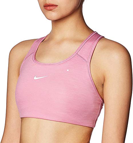 Nike Womens Swoosh Medium-Support Padded Sports Bra Magic Flamingo/Pure/White M