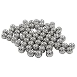 Bivethoi 100 Pack Carbon Steel Bearing Balls, 9mm Precision Steel Balls Polished Bearing Balls for Industrial Equipment/DIY Enthusiasts