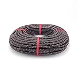 MAGMA Cuerda Elastica 6mm. Fibritex Polietileno. Piscinas (Standard NF P 90-308) Toldos Acampadas Exteriores Manualidades Nautica Amarres Escalada Resistente al Agua (10m, Negro)