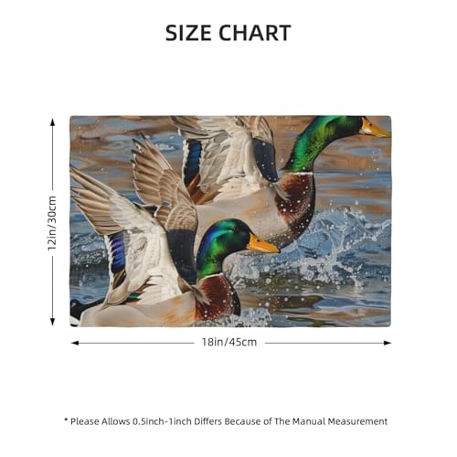 Sets de table canards colverts lavables et anti-chaleur pour déco de table campagne