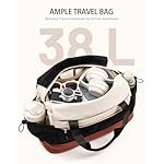 LOVEVOOK Travel Duffel Bag, Weekender Bags for Women, Large Overnight Bags with Shoe Compartment, 38L Carry on Gym Hospital Bag with Wet Pocket, 2 Pcs - Image 3