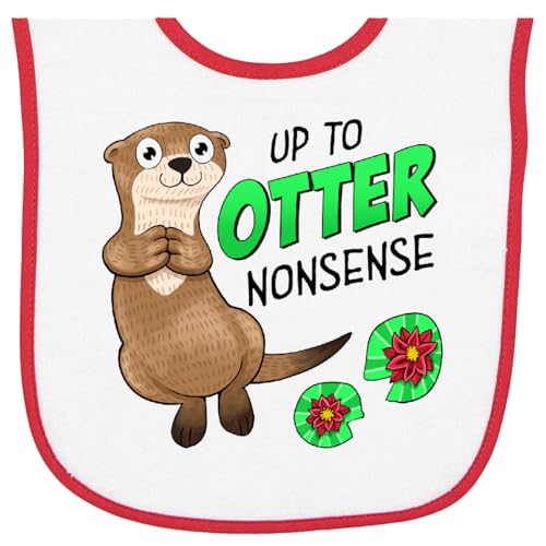 inktastic Up To Otter Nonsense- Cute and Funny Otter Baby Terry Cloth Bib