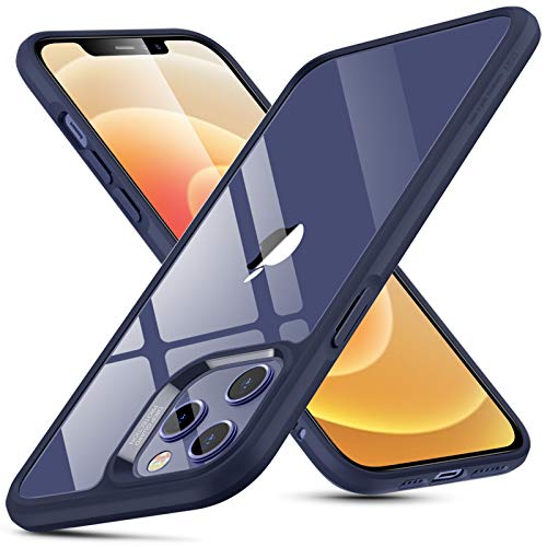 ESR iPhone12ProMax �P�[�X �ϏՌ� ���^ �ČRMIL�K�i �V���R���J�o�[ �y�� ���΂݂ɂ��� �X���� iPhone 12 Pro Max ���� TPU�o���p�[ �X�g���b�v�z�[���t�� �A�C�t�H�� 12ProMax �p �N���A_�u���[