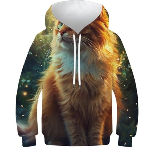 Sweat-shirts à capuche chat de la forêt pour ados 13-15 ans