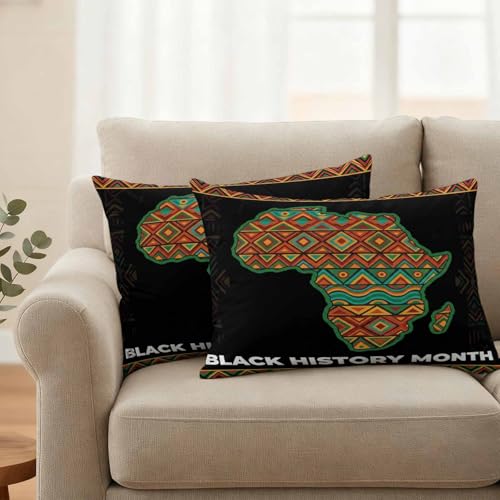 VANPTBNHS Waterproof Pillow Covers Set of 2,Abstract African Ethnic Geometric