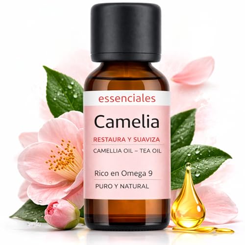 Essenciales - Huile végétale de Camélia (Canellia oleifera) BIO, 30 ml | 100% Pure et Naturel - Certifiée Biologique et Écologique