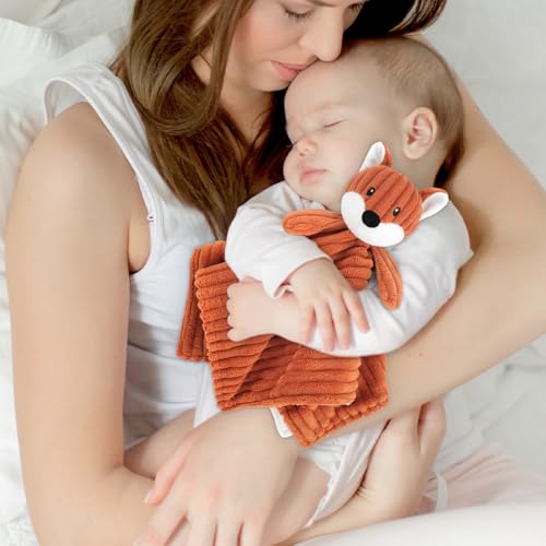 Image of Fox Baby Security Blanket for Boys and Girls Lovey Blanket 15 Inch
