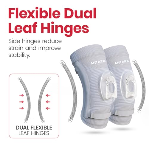 Image of AGEasy (Max Group) Hinged Knee Braces for Osteoarthritis | For Men & Women | Knee Caps for Pain Relief | Breathable fabric with Side Hinges | Knee Support for Joint Pain & Injury Recovery (L - Pair)