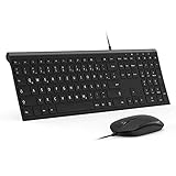 Komfortable & Leise Typing: Ultra dünne Tastatur mit leisen Tasten. Mit stabilen Scherenfuß bietet diese Funktastatur ein bemerkenswert komfortables und präzises Tipperlebnis