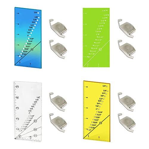 Seam Guide Ruler Set Quilting Seam Guide Ruler Sew Seam Allowance Ruler Perforated Seam Gauges for Straight Hems Sewing