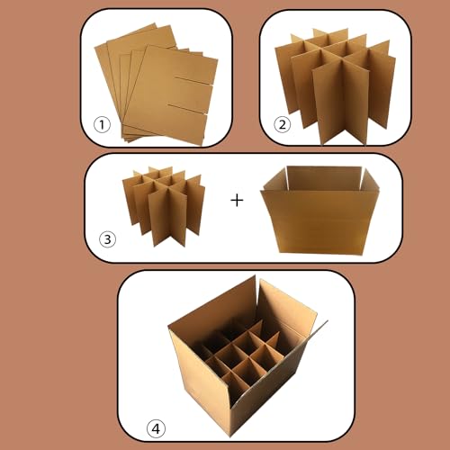 Separadores de vidrio para cajas de mudanza y transporte de copas 5