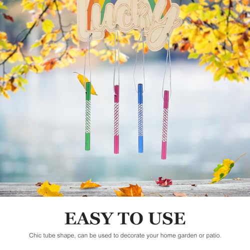 Image of 150 Pieces Wind Chime Tubes for Crafts, Aluminum Wind Chime Empty Tubes Supplies Parts Kit for DIY Making, 3.1inch (5 Color)