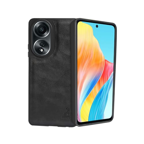 Image of AIBEX Shield Back Cover Case Compatible with Oppo A58 4G Back Cover | Flexible Vegan Leather | Full Camera Protection | Raised Edges | Super Soft-Touch | Bumper Case