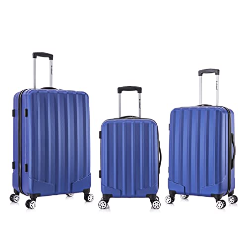 Rockland Santa Monica Hardside Spinner Wheel Luggage, Blue, 19