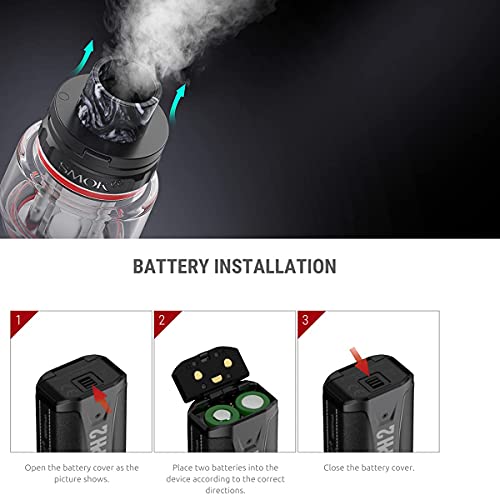 E Zigarette, Smok 230W MORPH 2 KIT mit 7,5 ml TFV18 Verdampfer Tank und 2 * wiederaufladbaren Efest-Batterien… – Bild 8