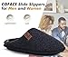 Imagen de COFACE Zapatillas de Estar en Casa Hombre Invierno Calientes Pantuflas Confort Espuma de Memoria Zapatos con Antideslizante Suela Talla Negro 43