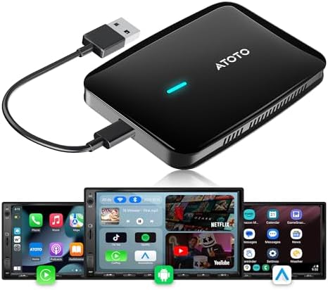 3 in 1 Magic AI Box Wireless CarPlay & Auto, Car Video Box Supports for Netflix/YouTube/TikTok/TF Card, DriveChat AI Smart Box with Dual WiFi & Bluetooth loT, Easy Setup for OEM Wired Cars(2GB+16GB)