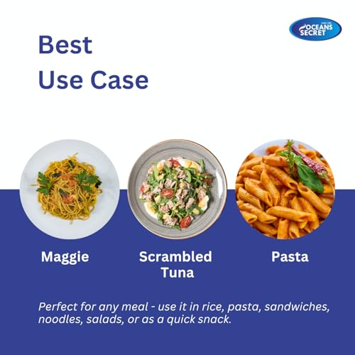 Image of Oceans Secret Tuna Chunks in Brine 400gm Pack of 4 Canned Tuna Fish | Balanced Nutrition | Light Taste | in Clean Brine | Premium Cuts Ready to Eat