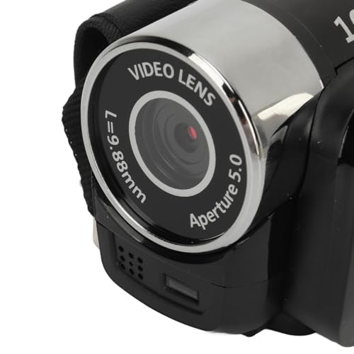 Videocámara D90 1080P, Cámara Digital de 16 MP con Zoom de 16X, Pantalla Giratoria de 2,4 Pulgadas, Luz de Relleno, Antivibración, Grabación en Bucle para Principiantes (Black) - imagen 9