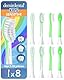 demirdental Ersatzbürsten for Kids passend für Philips Sonicare Ersatzbürsten Kids, Kinder Schallzahnbürsten, Kinder Ersatzbürsten ab 7 Jahre, entspricht HX6048, Grün, 8er Set