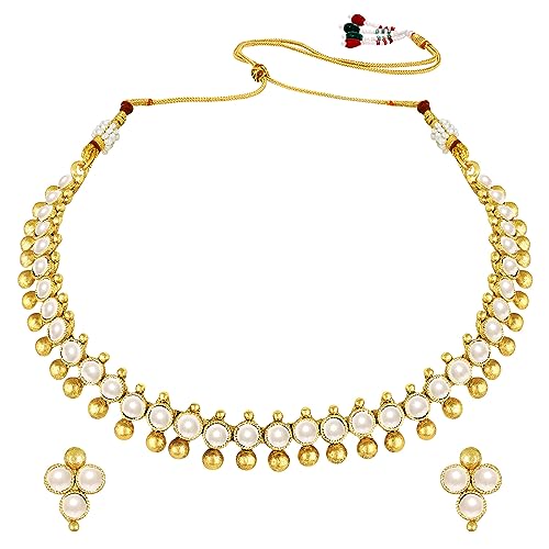 Image of Peora Traditional Ethnic Necklace & Jewellery Set Gift for Women
