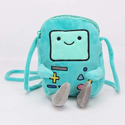 Adventure Time Toys Plush Bag Finn Jake Penguin Gunter Beemo BMO Shoulder Pouch Purse Single Belt (Green)