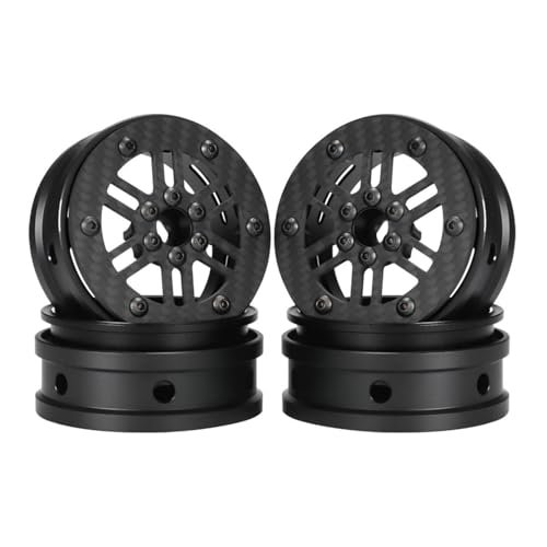 2.2 Beadlock Carbon Fiber Wheels Rims for 1/10 RC Crawler Cheater Rigs