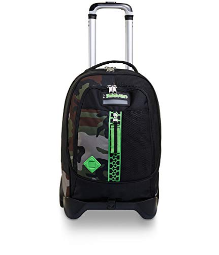 Seven Trolley Scuola JACK 2 RUOTE - HALF BLACK, Verde