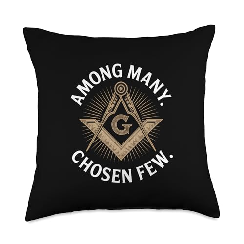 Among Many Chosen Few Freemason Symbol Throw Pillow