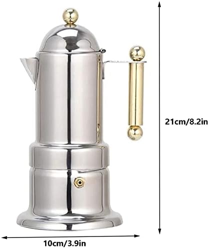 Cafetera Automática para Espresso y Capuchino 4 Tazas Acero Inoxidable miniatura 3