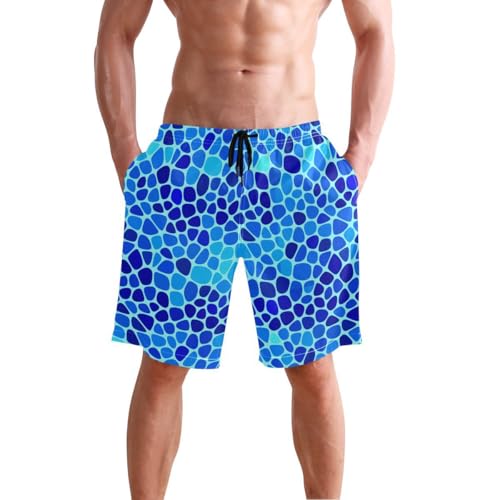 Summer Ocean Blue Mens Swim Trunks Quick Dry Beach Shorts with Pocket S 2302906