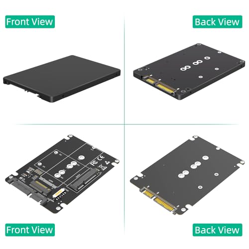 Adaptador 2 en 1 M.2 NGFF Key B y mSATA SSD a SATA III 2.5" miniatura 2