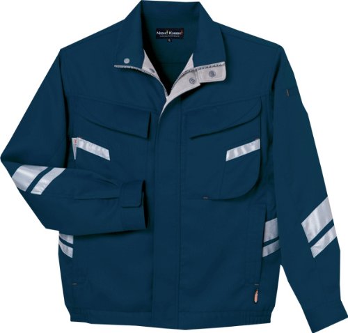 Takaya Shoji Night Long Sleeve Blouson with Highest Level Reflective Material for Autumn and Winter LL 5: Navy