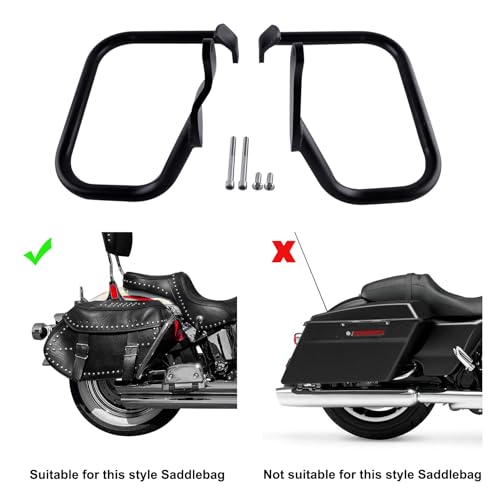 Guardia para Alforjas de Motocicleta Compatible con Harley Softail Heritage Classic 2000-2017 y Night Train Springer 2000-2005 miniatura 4