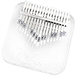 Byrotson Kalimba 17 Schlüssel Tragbares Fingerklavier, 17 Key Thumb Piano Musikinstrument Mbira Marimba Finger Piano Mit Stimmhammer Und Tragetasche Für Kinder, Anfänger, Erwachsene,Music Box