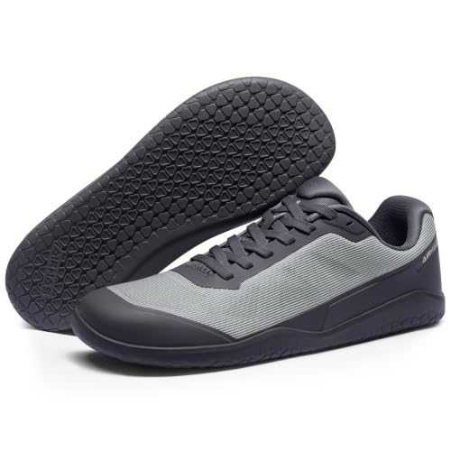 Image of AIRHAS Men's Barefoot Training Shoes Zero Drop Minimalist Sneakers Anatomical Toe Design for Weightlifting and Fitness