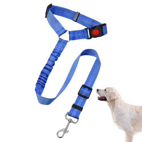 調節可能な犬用カーシートベルト、車用ペット犬用シートベルト | 犬 ペット ウォーキング 牽引ロープ シートベルト - 小型犬、大型犬、中型犬用のポリエステル生地の犬の訓練用リード
