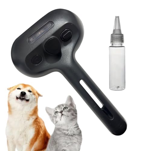 Cepillo de vapor para gatos – ABS para aseo de pelo corto y largo, herramienta de diseño | Cepillo ergonómico de vapor para depilación de tanque grande, cepillo de masaje suave, cepillos para perros