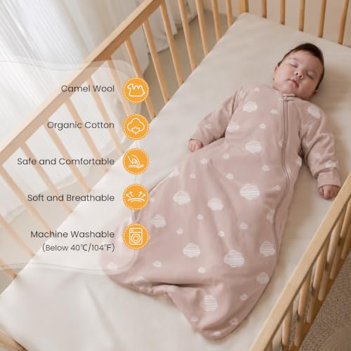 Image of kaiya baby Unisex Sleeping Bag for Babies and Toddlers 2.5 Tog Sleep Sack, Long Sleeve Sleep Sack, Wearable Blanket Baby