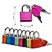 Padlock (8 Pack) Small Mini Key Locks for Luggage, Backpack, Gym Locker, Suitcase, Classroom Matching Game and More - 8 Multicolor