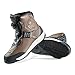 WUHX Bottes de Moto pour Hommes, Chaussures de Cyclisme Chaussures de Sport de Course Bottes imperméables antidérapantes Hors Route Bottes de Course sur Piste,Brown-44