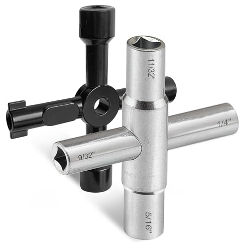 Hanpex 4 Way Sillcock Key Wrench Set, Multi-functional Utilities Water